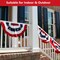 1.5 x3 Ft USA Pleated Fan Flag, American Patriotic Flag Bunting for Outside, Bunting Flags Outdoor Indoor for 4th of July Decorations (Set of 10)